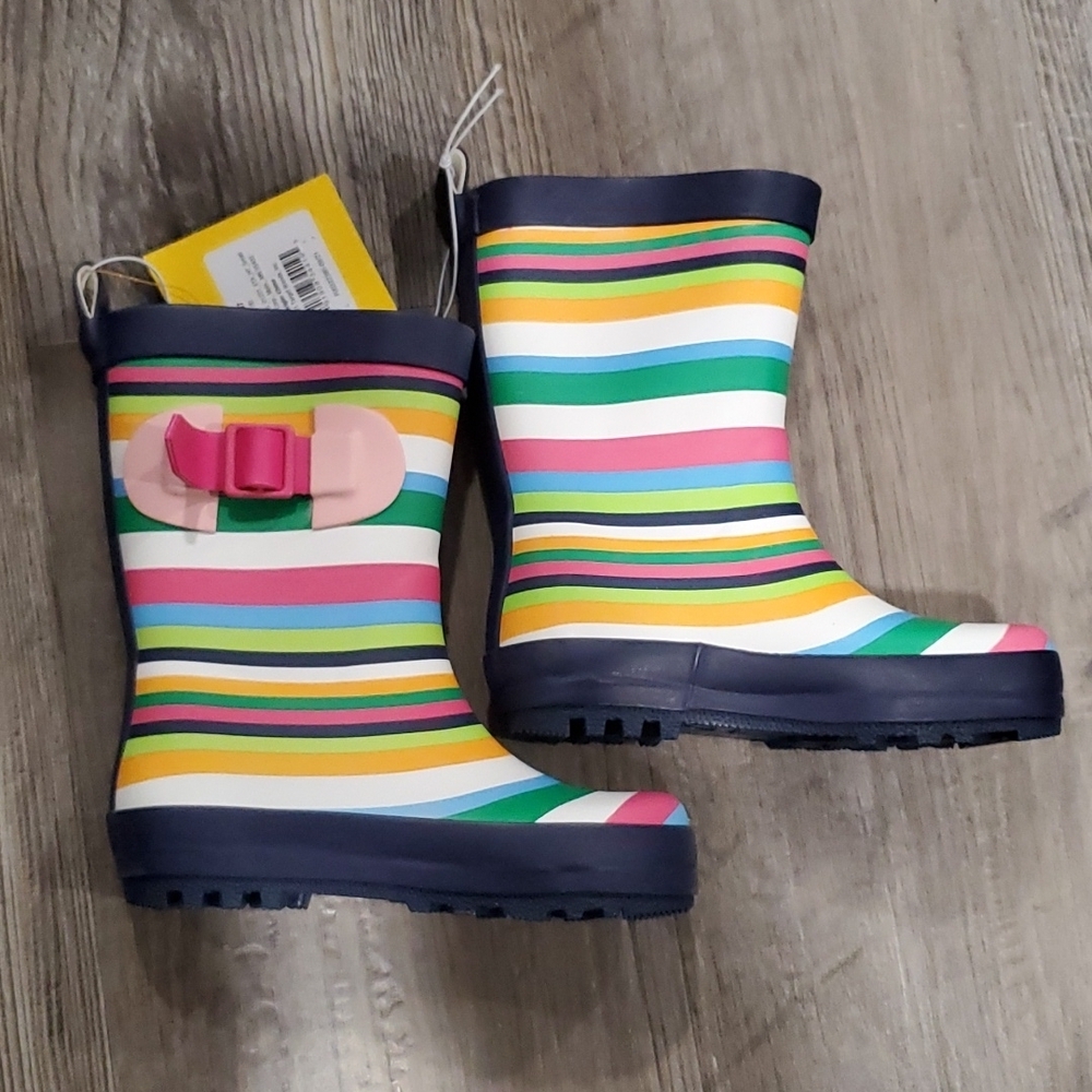 Sun Squad Stripped Rainboots Size 7/8
